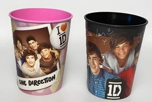 One Direction 1D Collector Cups 2 Plastic 16oz Favor Party Cups Boy Band - Picture 1 of 8