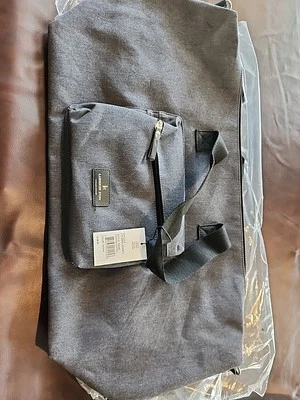 NOVO EM FOLHA COM ETIQUETA - BOLSA DUFELL LONDON FOG LONA - COR DENIM - Imagem 1 de 4