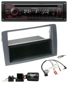 Kenwood Lenkrad CD USB Bluetooth DAB Autoradio für Fiat Idea 2006-2011 grau - Bild 1 von 8