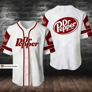 Dr Pepper Baseball Trikot Pepper Soda Jersey Shirt Dr Pepper Baseballshirt Dr P - Bild 1 von 2