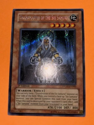 Grandmaster of the Six Samurai STON-EN000 Secret Rare 1st Edition Yugioh NM - Image 1 of 4