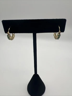 Pendientes Esmeralda 14k Foto 1 de 4