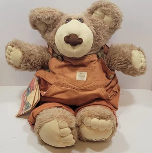 Mono y folleto de colección Furskins Dudley Teddy Bear 20" de peluche 1985 Xavier Roberts - Imagen 1 de 24