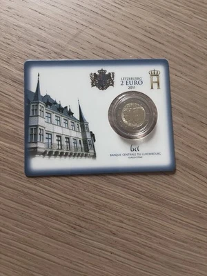 2 Euro Luxemburg 2011 – Großherzog Jean & Charlotte BU Coincard – selten - Bild 1 von 2