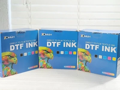 DTF Ink 3-Box Set (6×200ml Each) – XCinkjet Direct to Film Textile Ink – New - Image 1 of 4