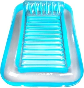 Swimline Blue Inflatable Swimming Pool Suntan Lounger with Pillow 70" - Picture 1 of 5