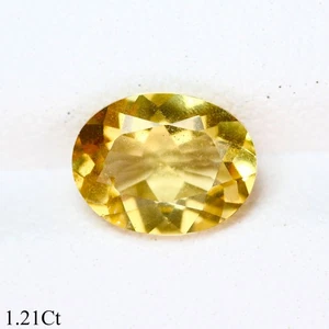 1.21 Ct Dazzling Perfect Oval 8.4 x 6.5 MM Yellow Brazil Natural Beryl - Picture 1 of 5