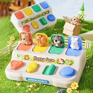 Giocattolo Animali Pop Up Multicolore Nascondi e Cerca Gioco Interattivo - Foto 1 di 12