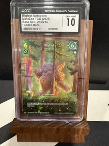 Metazoo Base Set MZ1 Bigfoot Unhidden 236/214 Hidden Rare Alt Art CGC 10 Gem Mt - Picture 1 of 1
