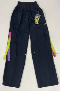 Zumba Ultimate Orbit Black Dance Studio Cargo Pants Convertible Capri Size S - Picture 1 of 12