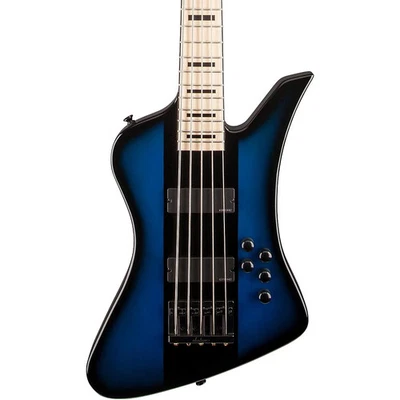 Diapasón Jackson David Ellefson Signature Kelly Bird V bajo azul ráfaga de arce Foto 1 de 2