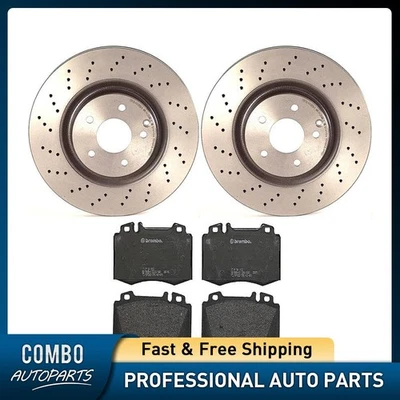 Front Disc Brake Pad Set Disc Brake Rotor fits 2003-2004 Mercedes-Benz C230 - Image 1 of 4
