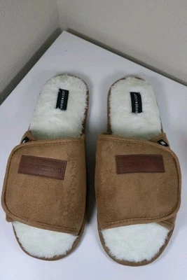 Zapatillas de microgamuza de espuma viscoelástica para hombre Luck Brand punta abierta talla grande 11-12 Foto 1 de 2