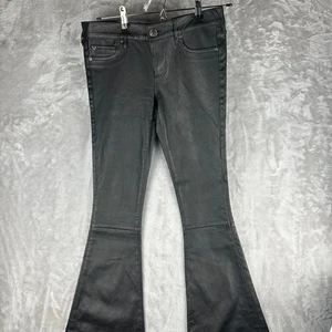 True Religion Damen Bootcut Flare Coated Black Jeans Y2K Style - Bild 1 von 16
