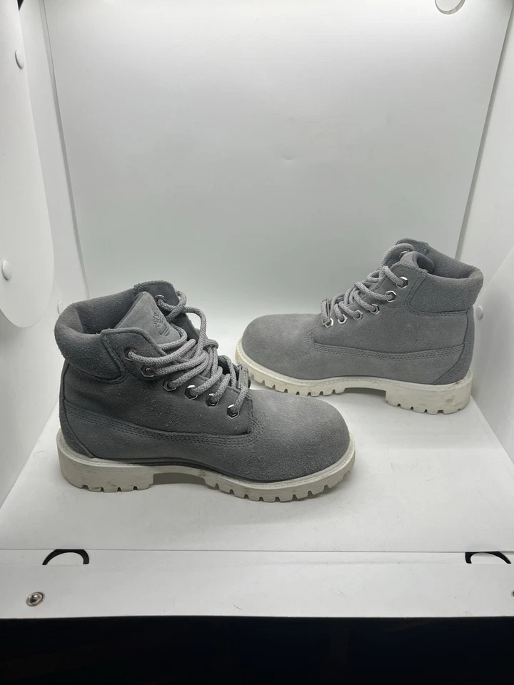 6-INCH TIMBERLAND PREMIUM WATERPROOF gray BOOTS  a1630   BOYS-SIZE 1  *** - Image 1 of 4