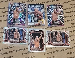 Card Lot Of 6 Cards Charles Oliveira  Fearless Fireworks Disco Dominance TopLoad - Picture 1 of 14