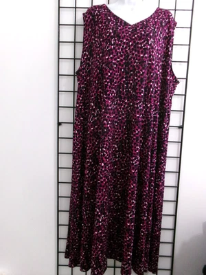 VESTIDO "NUEVO" CATHERINES 🌸 4X / 30 / 32W== ESTAMPADO ROSA / PUNTO ELÁSTICO / POP OVER Foto 1 de 4