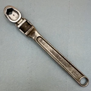 "LLAVE ADJUST-A-BOX 10"" ACERO ALEACIÓN FORJADO, Hecha en EE. UU. De colección" - Imagen 1 de 6