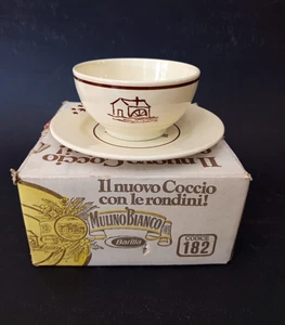 ♥ MULINO BIANCO IL NUOVO COCCIO CON LE RONDINI TAZZA + PIATTO 182 CERAMICA - Imagen 1 de 5