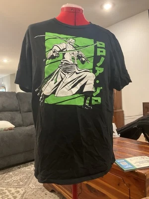One Piece Roronoa Zoro Anime Manga Green And Black T-Shirt Size L - Image 1 of 3