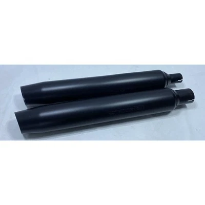 18+ Harley Touring M8 Stock Black Slipon Mufflers Streetglide Roadglide Ultra FL - Imagem 1 de 4