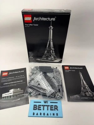 Lego Architecture Set 21019 The Eiffel Tower Complete w/Box & Instruction Manual - Image 1 of 4