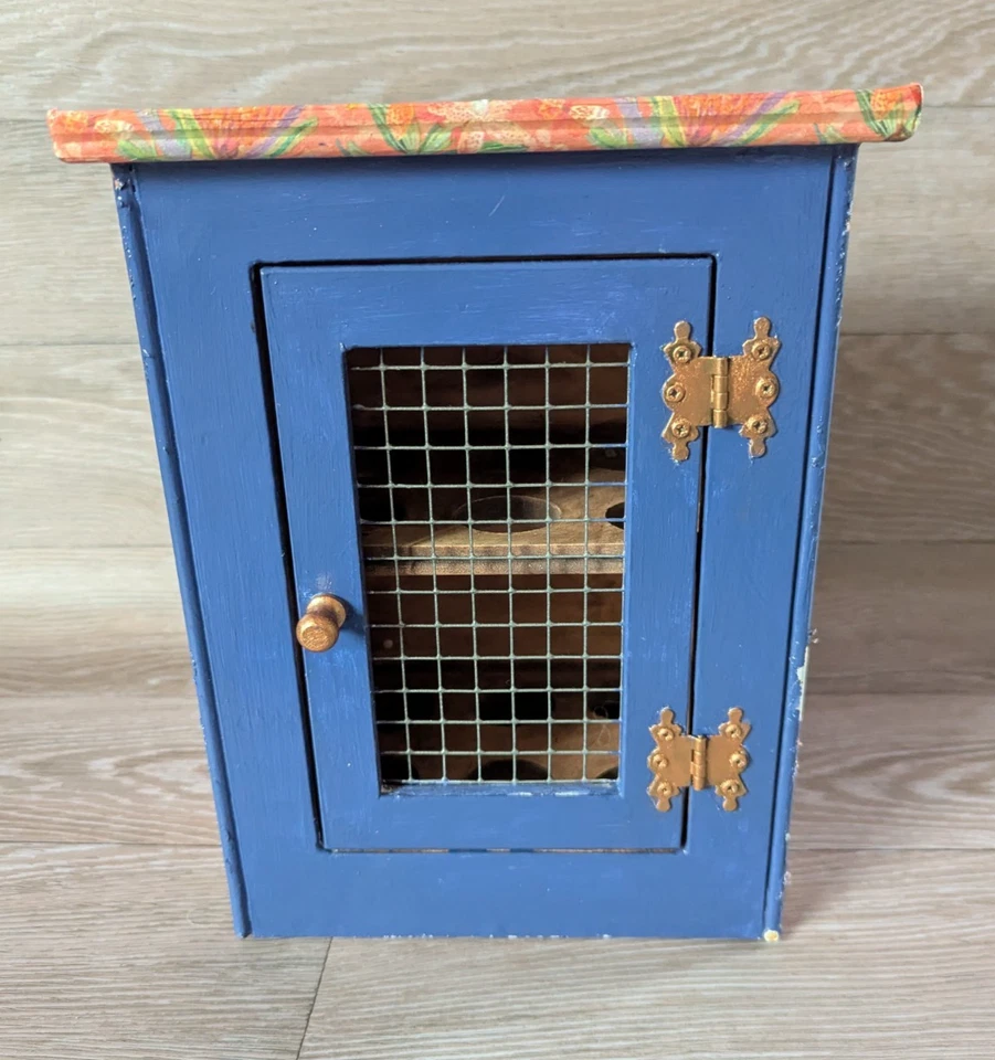Hand Decorated Egg Box 12  Wooden Table Top / Hanging Egg storage cupboard Read - Image 1 of 4