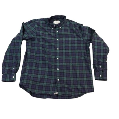 Denim & Supply Ralph Lauren Hombres XL Negro Reloj Franela Camisa Cuadros Abotonada Foto 1 de 4