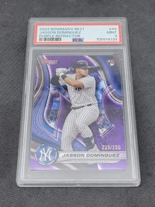 Bowmans Best Jasson Dominguez 2024 púrpura Ref/250 PSA 9 RC Rookie Yankees - Imagen 1 de 2