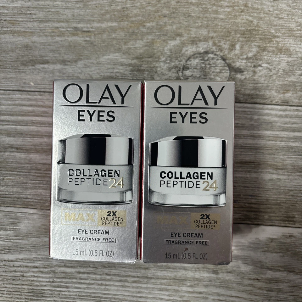 Lot Of 2  Olay Eyes Collagen Peptide 24 Max Eye Cream Fragrance Free 15mL - Image 1 of 4
