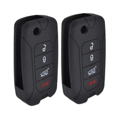 2Pcs Car 4 Buttons Remote Key Cover Case Fob Fit for Jeep Renegade 15-21 New - Image 1 of 4