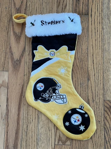 Pittsburgh Steelers Christmas Stocking Holiday 17" Cover