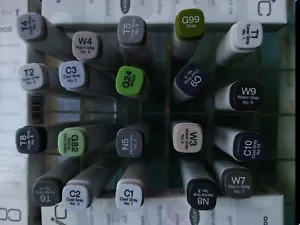 Copic markers $5 each,set of 20 colours (lot 2) FREE POSTAGE - Picture 1 of 2