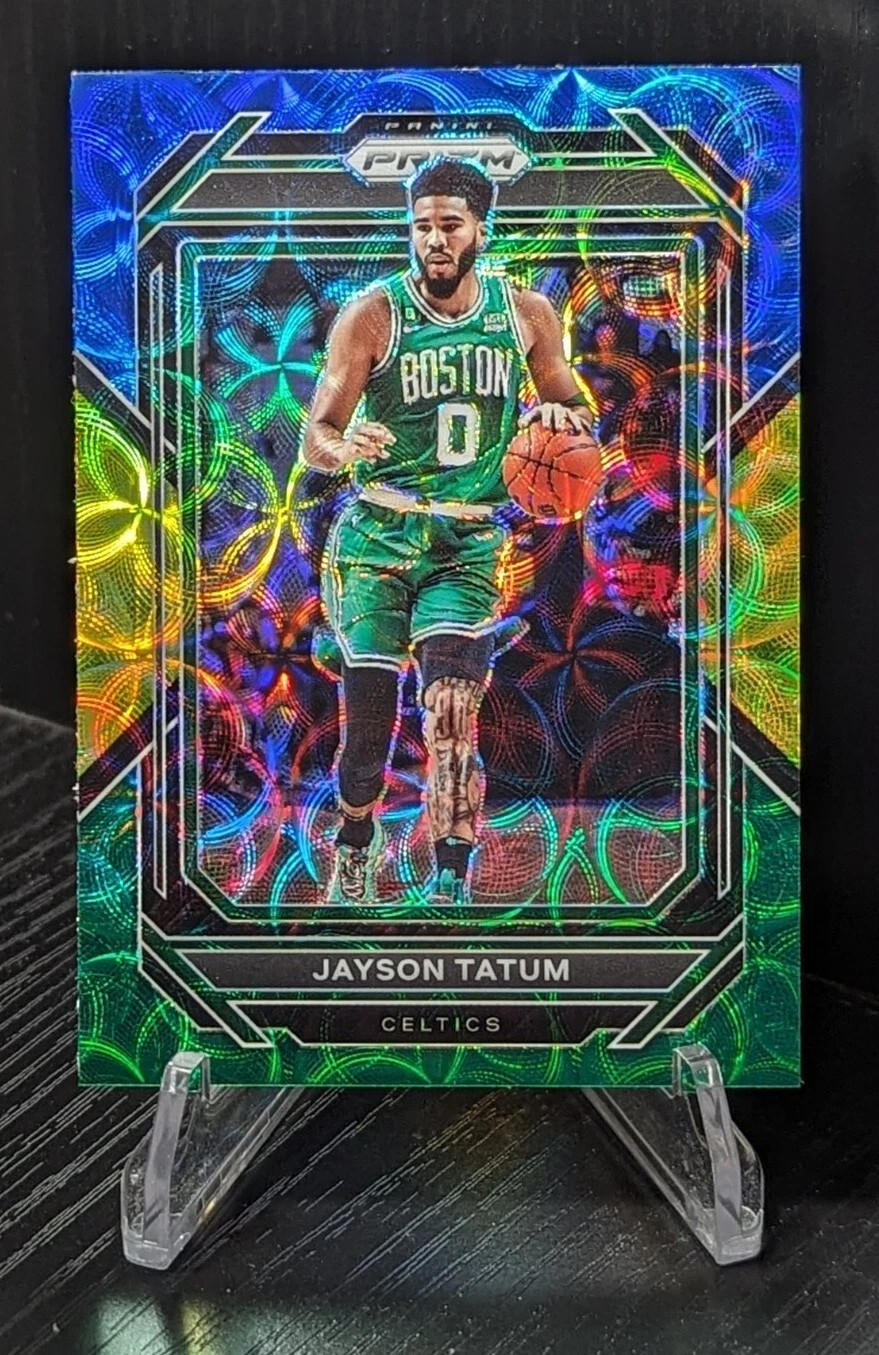 2022-23 Prizm Jayson Tatum Blue Yellow Green Choice Prizm #17 - Boston Celtics