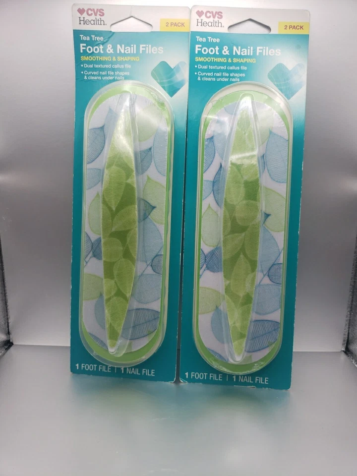 (2 paquetes X 2) Limas de pies y uñas de árbol de té CVS Health - suavizantes y modeladores Foto 1 de 1