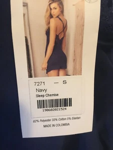 Mapale Sleep Chemise Size Small. Navy Blue - Picture 1 of 2