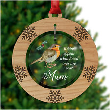 In Loving Memory Robin PERSONALISED Christmas Decoration Mum Dad Nanny Sister