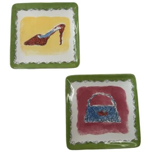 2 Pc Pier 1 Imports Dolomite Salad Dessert Plate Set - Picture 1 of 12