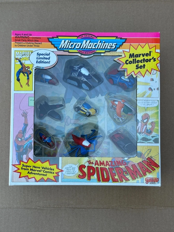 Micro Machines Marvel Collector's Set Spiderman Vehicles 1993 Galoob