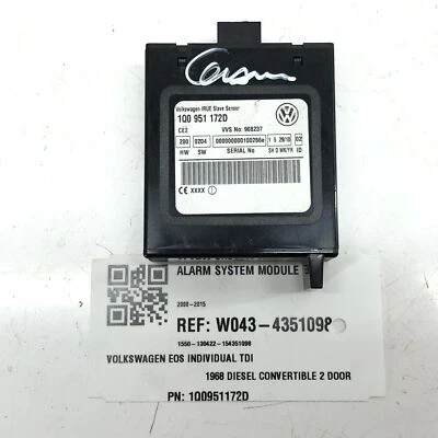 Volkswagen Eos Individual Tdi 2010 ALARM SENSOR CONTROL MODULE 1Q0951172D - Image 1 of 4