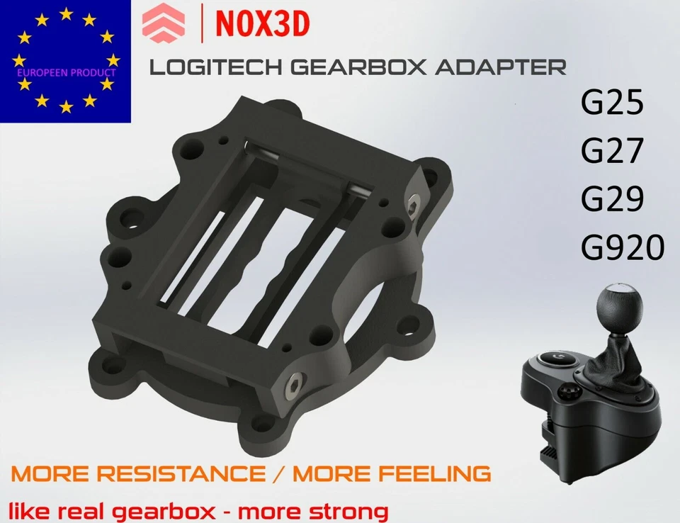 Gearshift Adapter strong UPGRADE MOD Logitech G29 G27 G920 G25 H Gear Shifter - Immagine 1 di 3