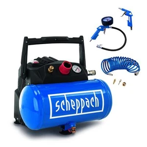 Compressore aria portatile 1.6HP 6lt 8bar con 5 accessori e tubo SCHEPPACH hc06 - Picture 1 of 12