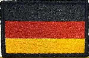 Parche de bandera de Alemania con gancho sujetador adhesivo táctico moral borde negro - Imagen 1 de 1