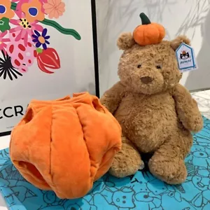Jellycat pumpkin Bartholomew Bear PLUSH - Picture 1 of 4
