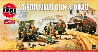 Airfix  1/76 British 25 Pounder Field Gun & Quad WW2 - Image 1 of 2