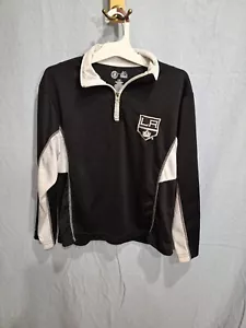 Los Angeles Kings Boys M Majestic 1/4Zip Long Sleeve Shirt - Picture 1 of 6