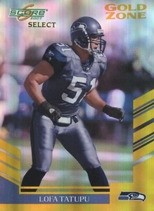 DONRUSS 2007 SCORE SELECT LOFA TATUPU #134 38/50 GOLD ZONE PARALLEL CARD - Bild 1 von 2