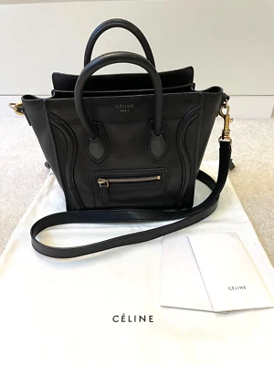 Bolso de hombro CELINE Equipaje Nano Negro Piel de becerro lisa Foto 1 de 4