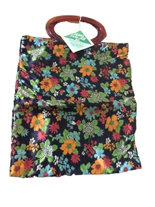 Vintage Jumbo Tote All Bag by Fertig Products 1970’s  Bright colors Foldable New - Picture 1 of 7