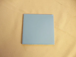 1pc VINTAGE H & R JOHNSON POWDER BLUE CERAMIC WALL TILE 4 1/4" NOS 4.25 ENGLAND - Picture 1 of 5